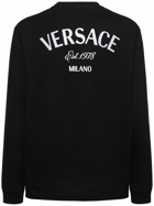 VERSACE - Logo Cotton Long Sleeve T-shirt