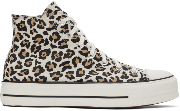 Photo: Converse Beige Platform Archive Print All Star High Sneakers