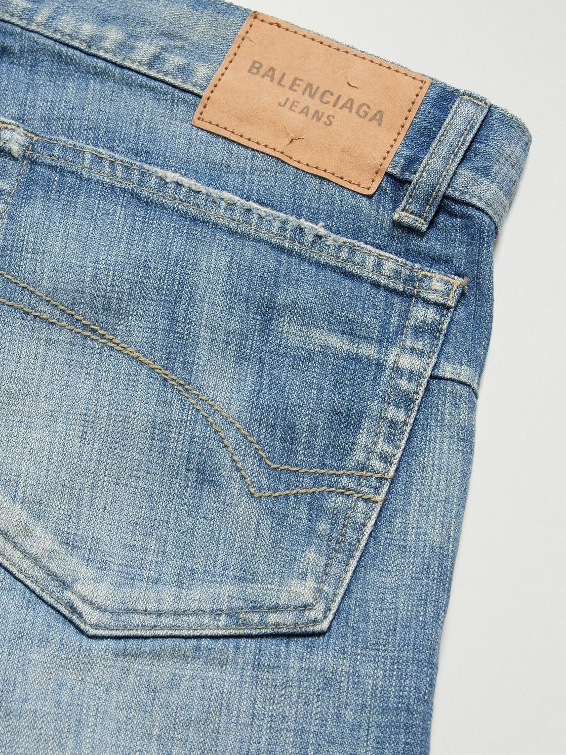 デニム・ジーパン BALENCIAGA FW25 Balenciaga Jeans Blue (838692 TSWC45002) Balenciaga Straight Leg Logo Monogram Print Stonewash Blue