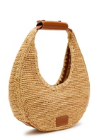 Staud Leather-trim Raffia Shoulder bag - Natural - One Size