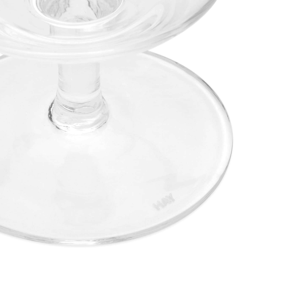 HAY Curve Stem Glass - Set of 2 in Clear 