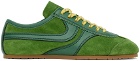 Dries Van Noten Green Suede Sneakers
