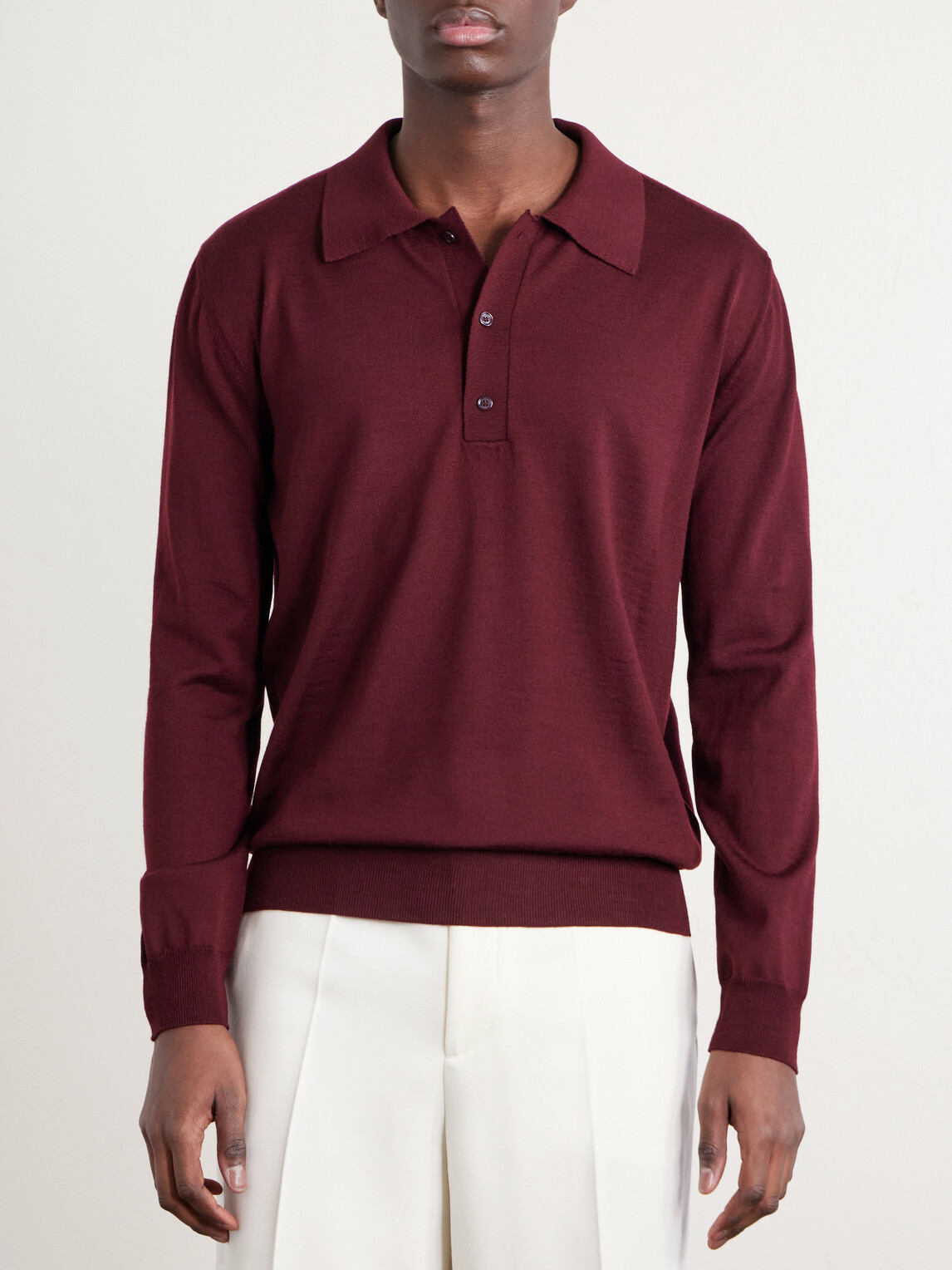 Valentino Garavani - Virgin Wool Polo Shirt - Red