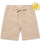 Hartford - Boys Ages 2 - 12 Linen-Chambray Drawstring Shorts - Men - Sand