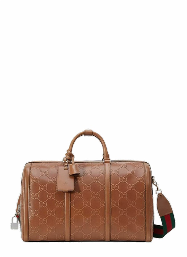 Photo: Gucci - Monogram Duffle Bag in Brown