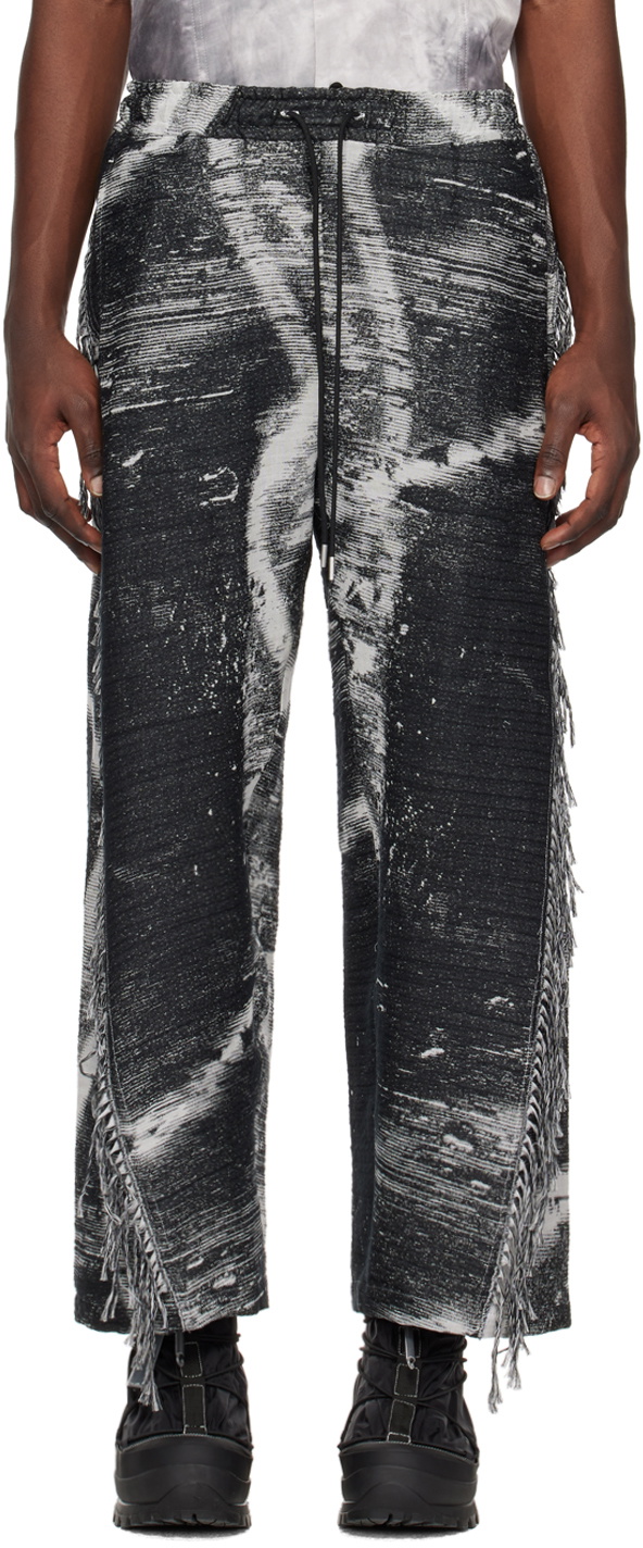 VEIN Gray Fringe Trousers
