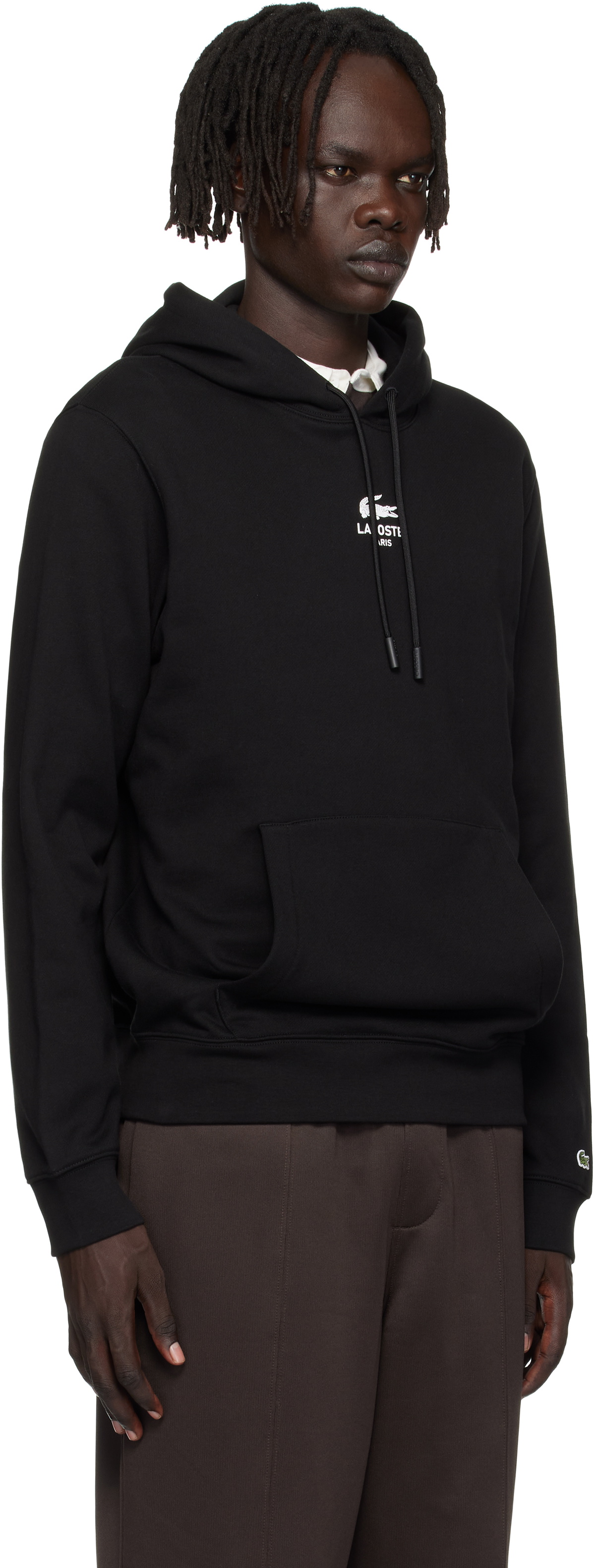 Lacoste Black Print Hoodie