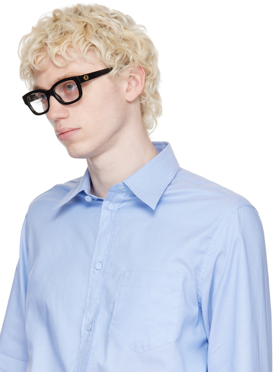 gucci black rectangular glasses