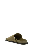 A.emery Luca Woven Leather Sliders Khaki