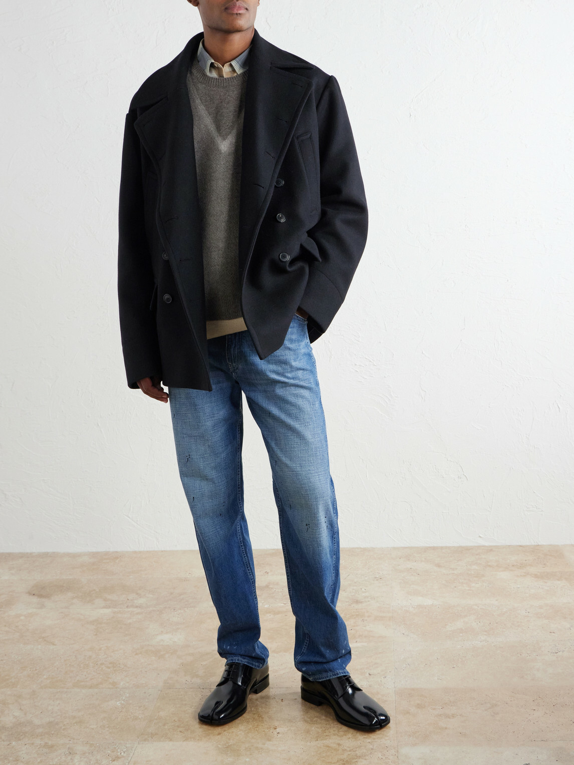 Maison Margiela - Straight-Leg Stained Jeans - Blue