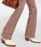 Chloé Mid-rise wide-leg tweed pants