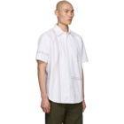 Thom Browne White Stripe Oxford Shirt