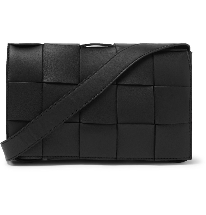 Photo: Bottega Veneta - Intrecciato Leather Messenger Bag - Black