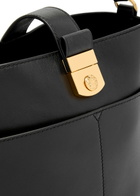 Veronica Beard Crest Small Leather Bucket bag - Black - One Size