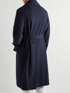 Barena - Leuter Double-Breasted Belted Wool-Blend Overcoat - Blue