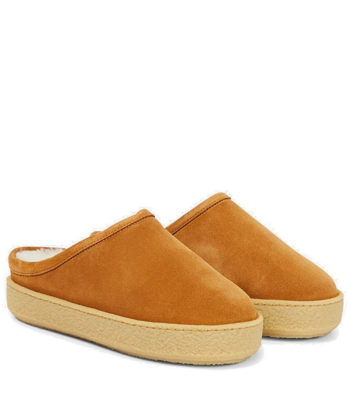 Photo: Isabel Marant Fozee shearling-lined suede slippers