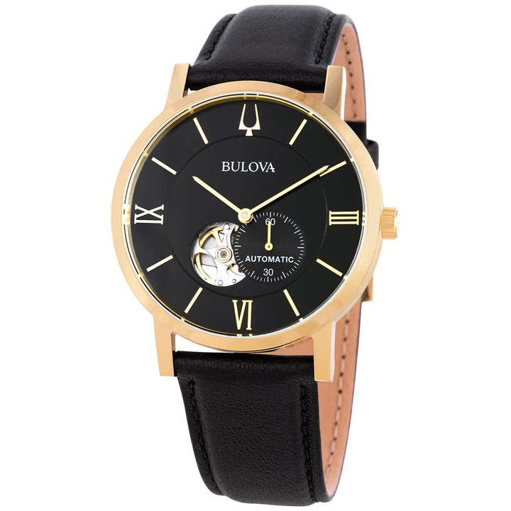 Photo: Bulova American Clipper Automatic Black Dial Mens Watch 97A154