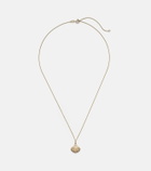 Stone and Strand Vintage Scallop Shell 14kt gold necklace with diamonds