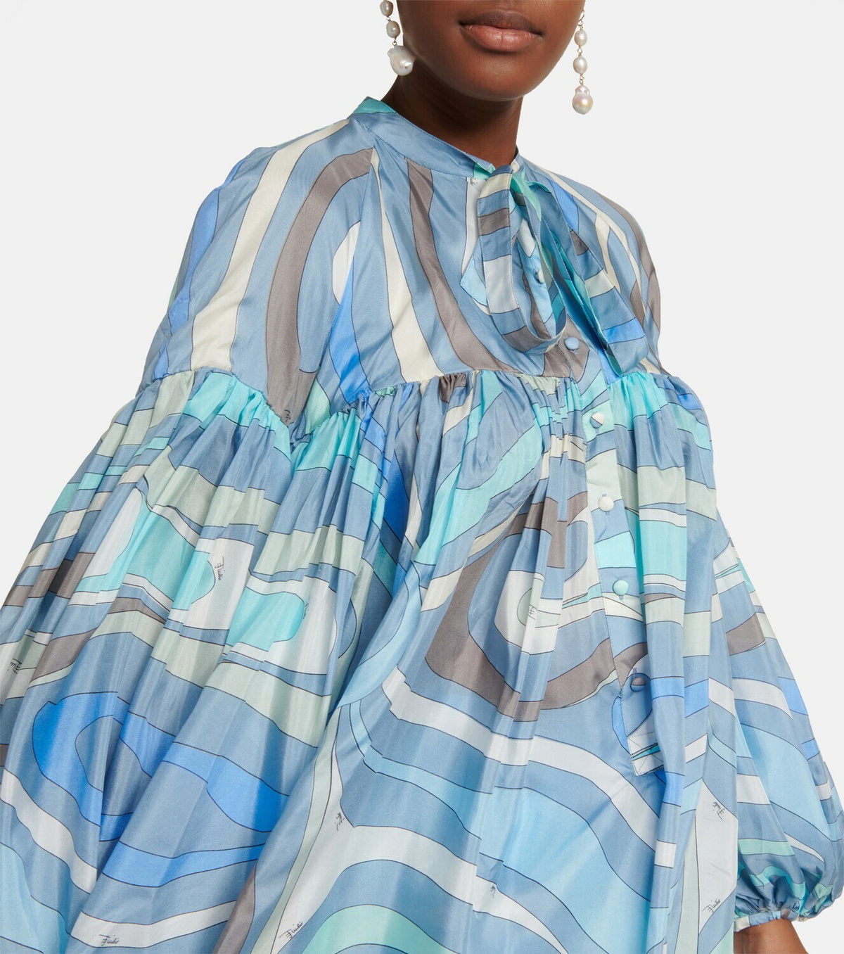 Pucci - Printed silk charmeuse blouse Emilio Pucci