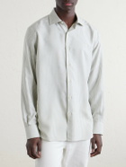 Zegna - Striped Silk Shirt - Green
