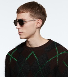 Bottega Veneta - Metal-frame aviator sunglasses