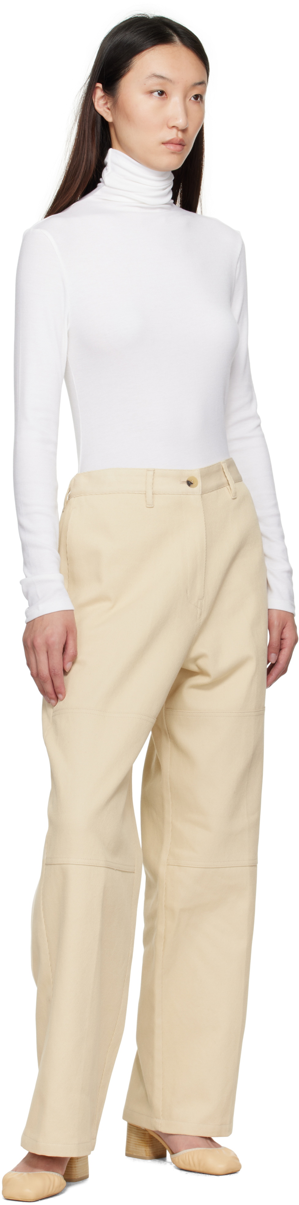 LE17SEPTEMBRE White Asymmetrical Turtleneck