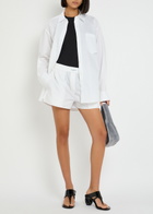 Alexanderwang.t Classic Boxer Cotton-poplin Shorts White