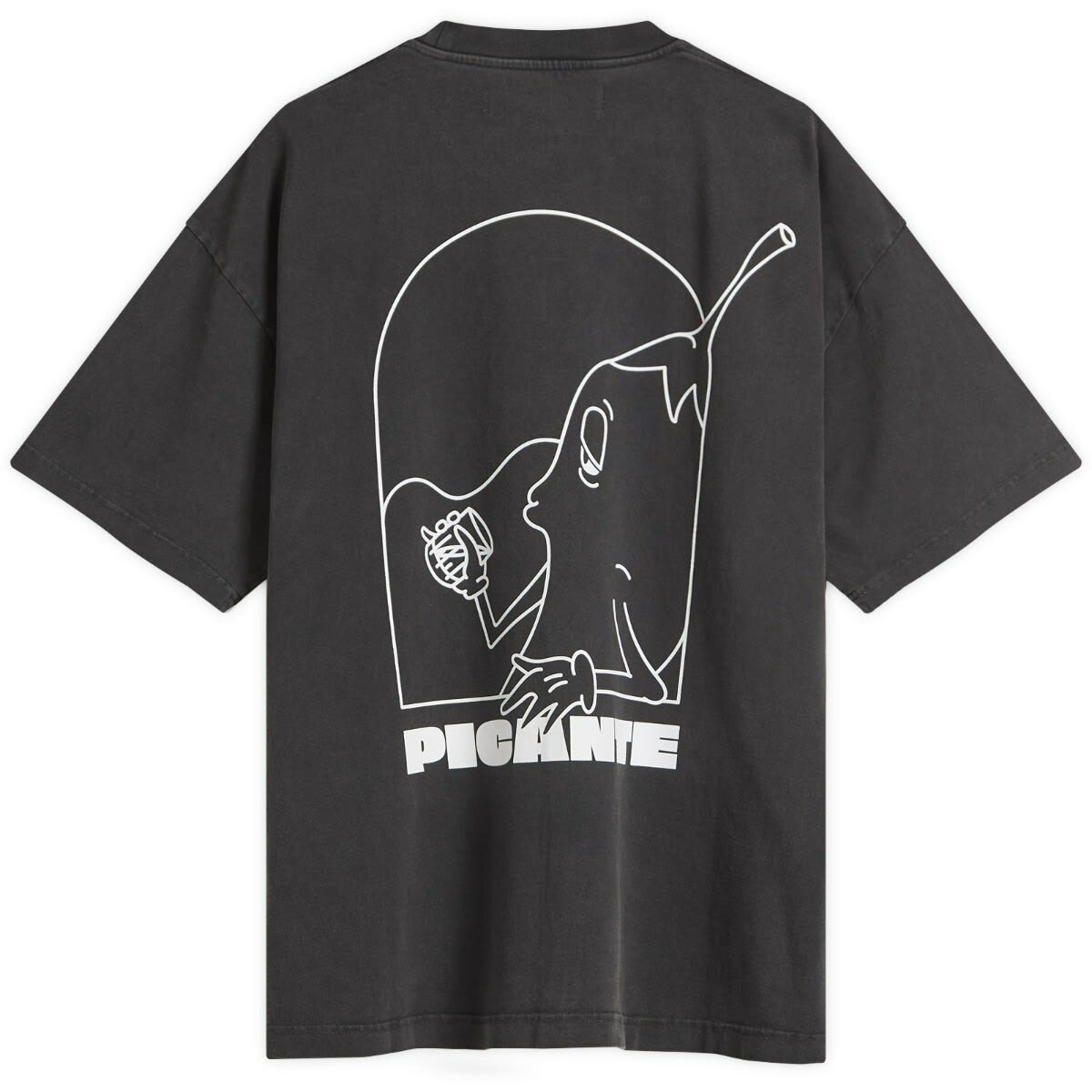 END. X PICANTE Charlie Chilli T-Shirt in Vintage Black