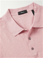 Theory - Bron Slubbed Cotton-Jersey Polo Shirt - Pink