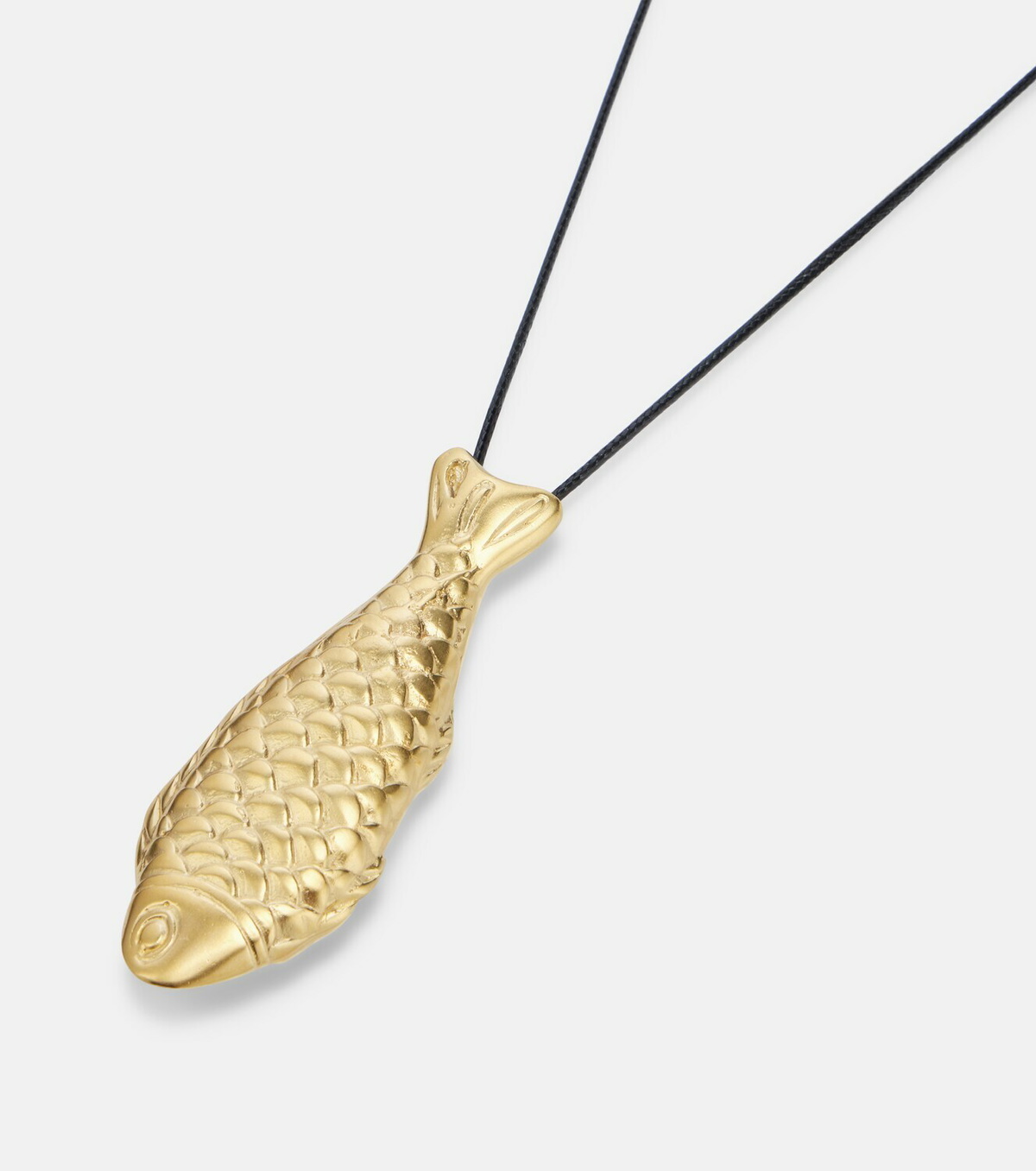 Ysso Catch Fish 24kt gold-plated pendant necklace