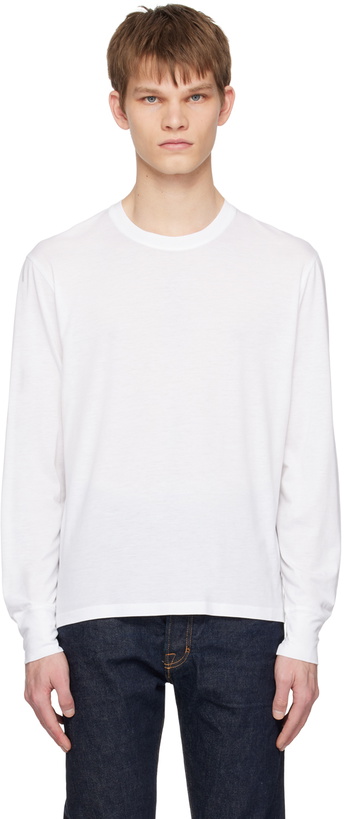 Photo: TOM FORD White Crewneck Long Sleeve T-Shirt