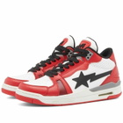 A Bathing Ape Men's Clutch Sta #1 Mid Sneakers in Red