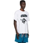 BAPE White Camo Ape Face Space T-Shirt