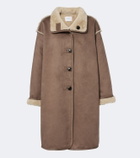 Velvet Yves teddy-trimmed coat