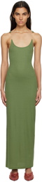 Y/Project Green Invisible Strap Maxi Dress