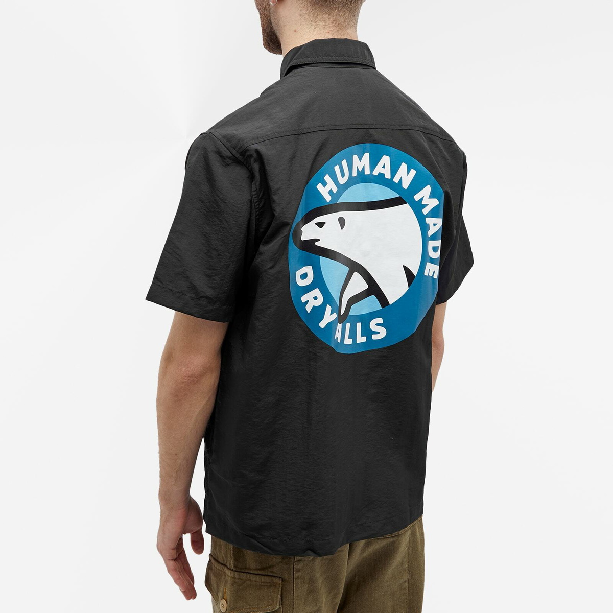 サイズM HUMAN MADE CAMPING S/S SHIRT BLACK Human Made Men's Short Sleeve Camping Shirt in Black Human Made