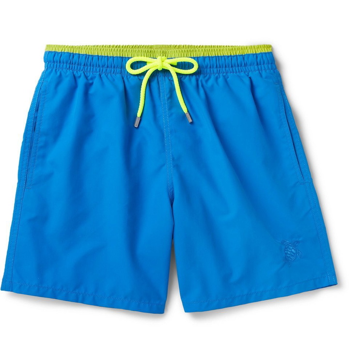 Photo: Vilebrequin - Moka Mid-Length Embroidered Swim Shorts - Blue