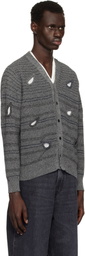 Toga Virilis Gray Hole Knit Cardigan