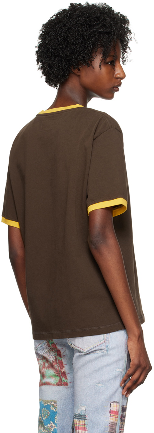 (di)vision Brown Printed T-Shirt