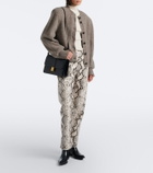 Róhe Snake-effect leather straight pants