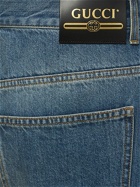 GUCCI - Cotton Denim Jeans W/ Raw Cut Hem