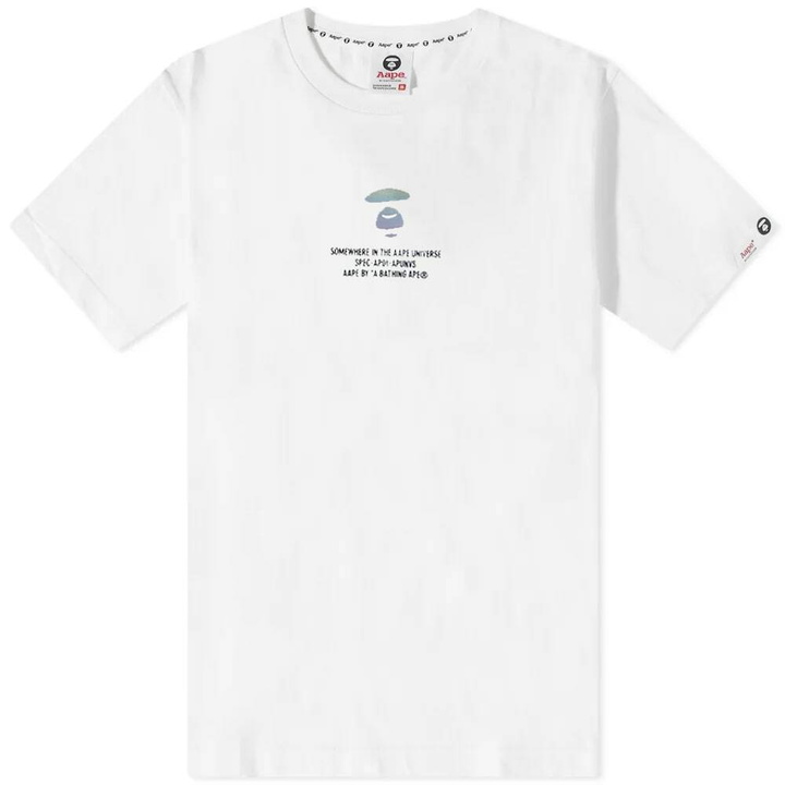 Photo: AAPE Men's UNVS T-Shirt in White