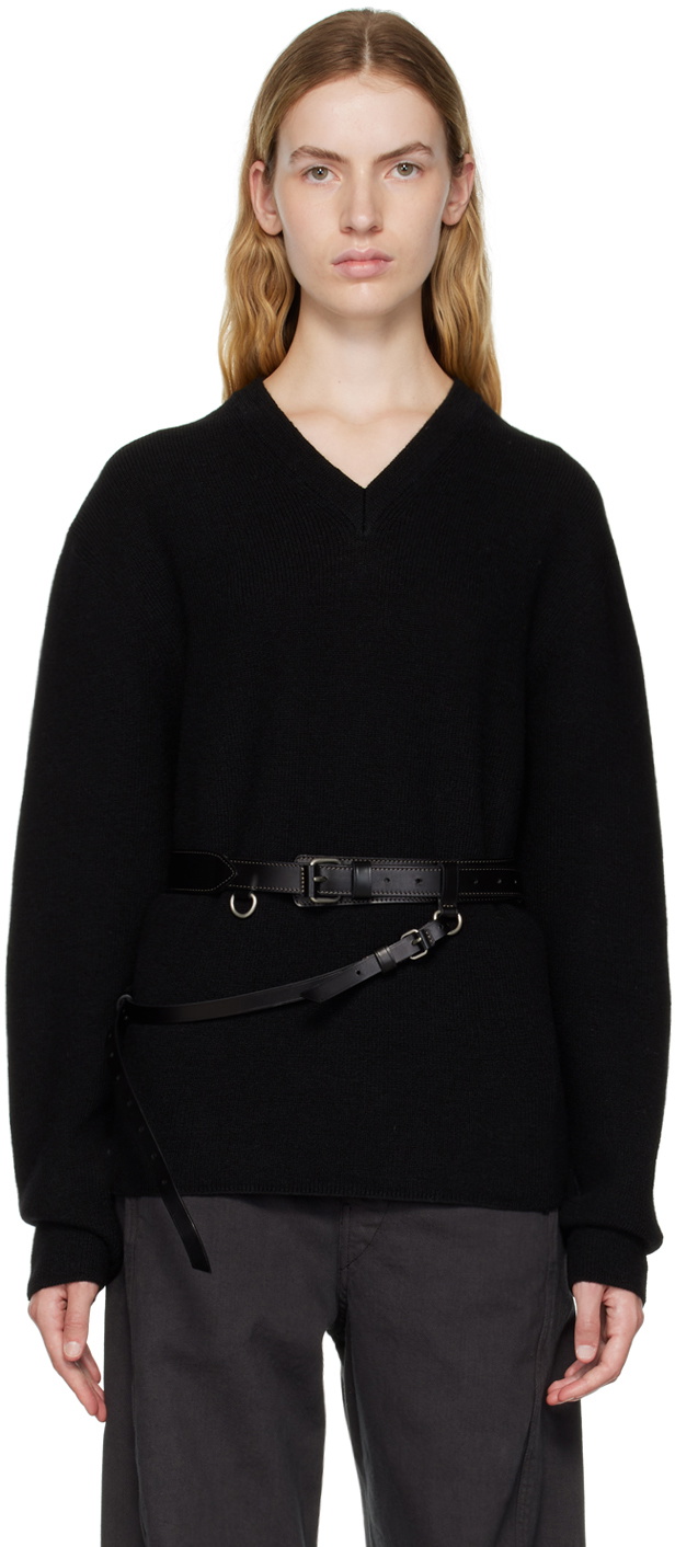 LEMAIRE Black Equestrian Belt Lemaire
