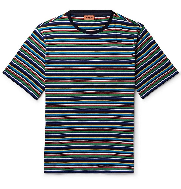 Photo: Missoni - Striped Cotton-Jersey T-Shirt - Multi