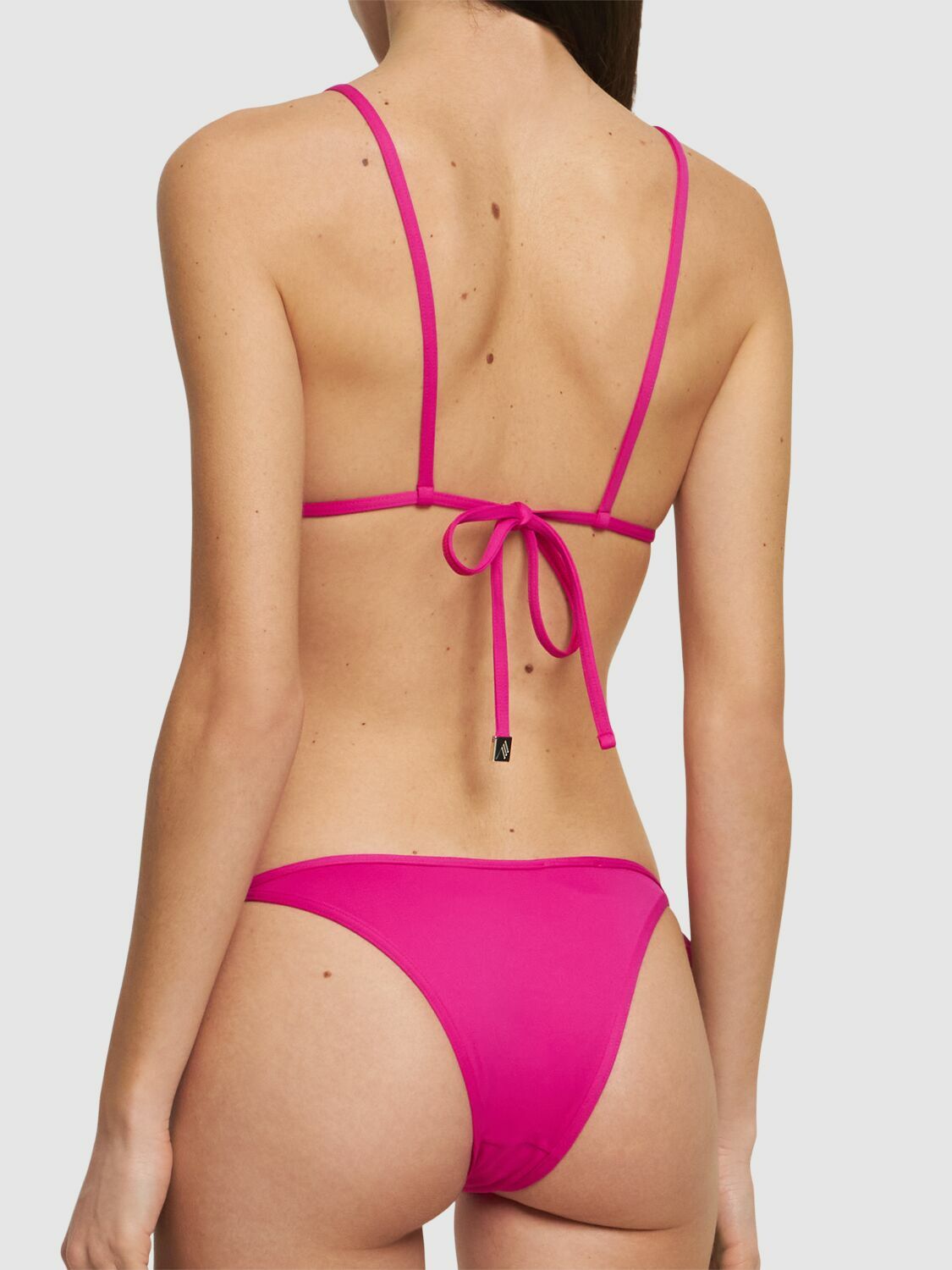 THE ATTICO Lycra Triangle Bikini Set The Attico
