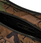Valentino - Valentino Garavani Leather-Trimmed Printed Nylon Belt Bag - Green