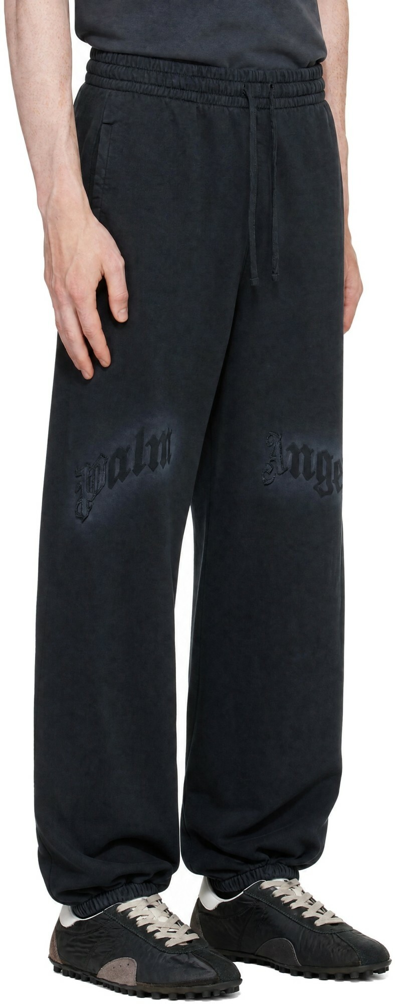 Palm Angels Gray Patch PA Baggy Sweatpants
