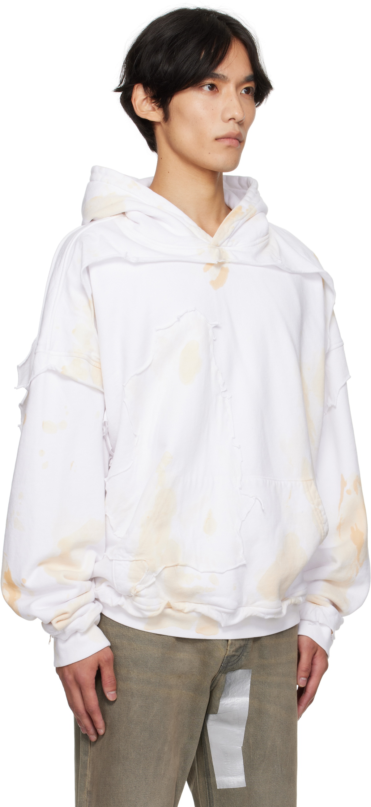 ALEXANDER DIGENOVA White Cutout Hoodie