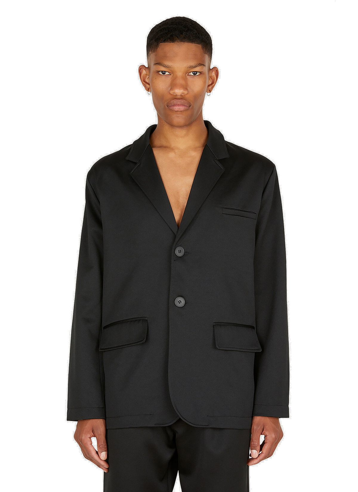 Gabe Single Breasted Blazer in Black Soulland