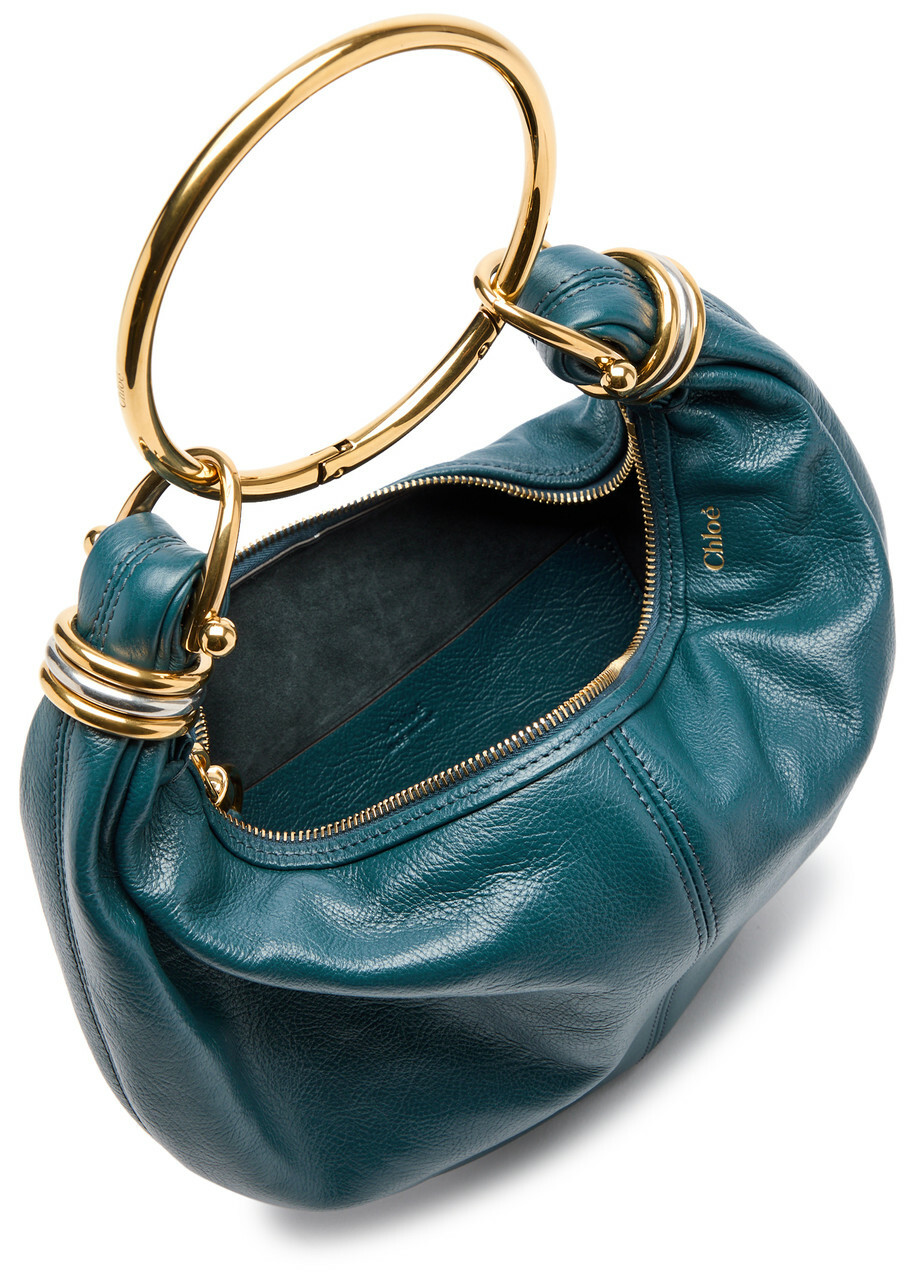 Chloe Bracelet Grained Leather top Handle bag - Blue - One Size